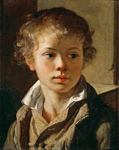 アーティストの息子の肖像、1818年頃 作： Vasili Andreevich Tropinin