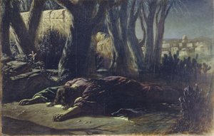 ゲッセマネの園のキリスト、1878年 作： Vasili Grigorevich Perov