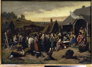 Emelian Ivanovitch Pugachev (Iemelian または Emilien Pougatchov) (1742-1775) (The Judgement of Pugachev) の判決。 ロシア農民戦争（1773-1775）の鎮圧後（ヤイク・コサックのジャクソン）。 Vasili（Vasili）Grigoryeviによる絵画 作： Vasili Grigorevich Perov