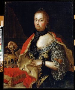 オーストリア皇后マリア・テレジアの肖像 (1717-1780) (オーストリア皇后マリア・テレジアの肖像)。 Vasili Kozmich Berezin (1743-after 1795) による絵画。 キャンバスに油彩、88 x 69 cm 作： Vasili Kozmich Berezin