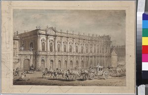 サンクトペテルブルクの宮廷馬車博物館（厩舎博物館）、サドヴニコフ、ワシリー・セミョーノヴィッチ（1800-1879）作。紙に水彩画