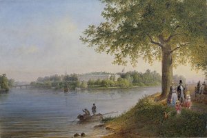 1847年のサンクトペテルブルクのカメンノオストロフスキー宮殿の眺め 作： Vasili Semenovich Sadovnikov