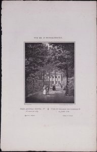サンクトペテルブルクの景色。ピーター大王の夏の宮殿、1833 作： Vasili Semenovich Sadovnikov