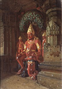 インドラ寺院のヴィシュヌ像、1874 作： Vasili Vasilievich Vereshchagin