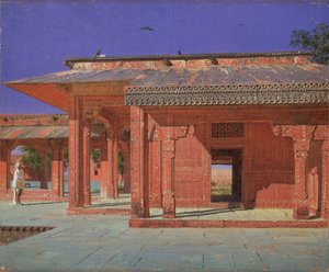 ファテープルシークリー王宮、1874-1876年のハーレムの中庭 作： Vasili Vasilievich Vereshchagin