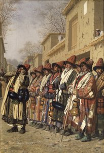 タシュケントで合唱を請う合唱団、1870年 作： Vasili Vasilievich Vereshchagin