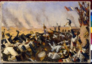 1812 年 8 月 26 日のボロジノの戦いの終結 (8 月 26 日のボロジノの戦いの終結)。 作： Vasili Vasilievich Vereshchagin