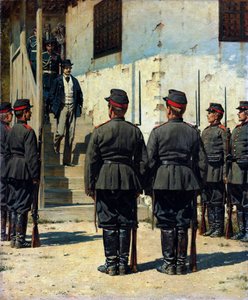 "The spy" Vasily Verechtchagin (Vereshchagin) (1842-1904) の絵画 Dim 155,5x129 cm 油彩・キャンバス Private Collection 作： Vasili Vasilievich Vereshchagin