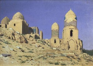 ネクロポリスShah-i-Zindaサマルカンドのリビングキング、1869〜1870 作： Vasili Vasilievich Vereshchagin
