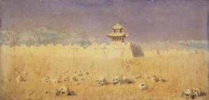 新疆、チュグチャックの遺跡、1869年 作： Vasili Vasilievich Vereshchagin