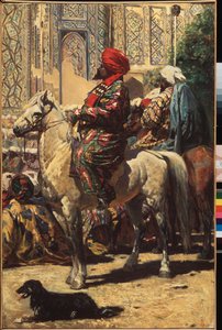 Un cavalier a Samarcande (ウズベキスタン) (サマルカンドの騎士) - Peinture de Vasili Valyevich Vereshchagin (Vassili Verechtchaguine) (1842-1904), huile sur toile 作： Vasili Vasilievich Vereshchagin