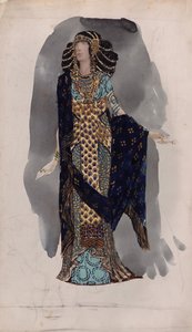 シリーズ オリエンタル ダンサーの衣装デザイン、1900 年代 作： Vasili Vasilyevich Vladimirov