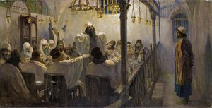Il est coupable de la mort - 彼は死の罪を犯している!- Polenov, Vasili Dmitrievich (1844-1927) - 1906 - 油彩・キャンバス - 113x220 - 個人蔵 (1890年代後半から1900年代にかけて画家が完成させた一連の絵画「キリストの生涯」の一部)
