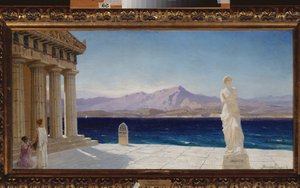 古代の風景 (ギリシャ) - 古代の風景 - Vasili Dmitrievich Polenov (1844-1927) による絵画、キャンバスに油彩