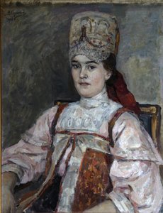 ナタリア・フオドロフナ・マトベイワの肖像、1908 作： Vasilij Ivanovic Surikov