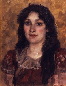 アーティストの妻の肖像、1888 作： Vasilij Ivanovic Surikov