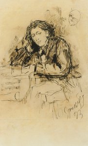 作曲家アントンルビンスタイン1829-1894、1893の肖像。 作： Vasilij Ivanovic Surikov