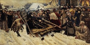 Boyarina Pajaritar Morozovaの処刑（d.1675）1887 作： Vasilij Ivanovic Surikov