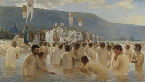 ロシアの洗礼、1887年 作： Vasily Ivanovich Navozov