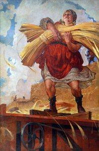 Kostyanitsynの集団農民、Vasily Nikolaevich（1881-1940）。 キャンバスに油彩 作： Vasily Nikolaevich Kostyanitsyn