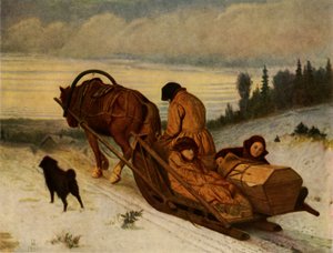 死者に付き添う」1865年、1965年。 作： Vasily Perov