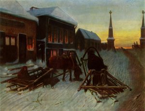 「トールブリッジのエールハウス」、1868年、1965年。 作： Vasily Perov