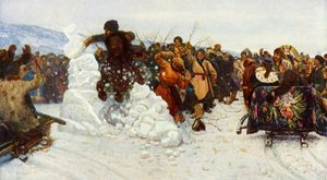 リトルスノータウン、1891年、1965年 作： Vasily Surikov