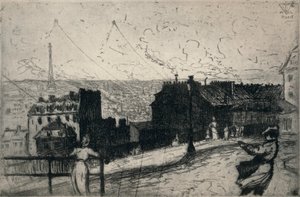 カイトフライヤーズ、モンマルトル、1915 作： Vaughan Trowbridge