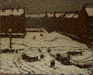 雪の郊外 作： Václav Malý