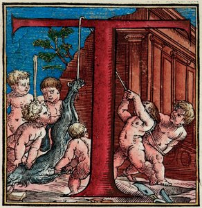最初のT、AndreasVesaliusによる「TheHumanBodyfabrica」のページからの詳細 作： Venetian School