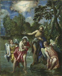 キリストの洗礼、1580-88 作： Veronese