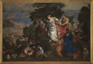 水から救われたモーセ、1582-83 作： Veronese