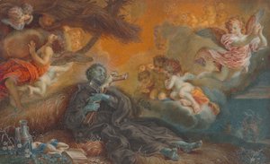 聖フランシスコ・ザビエルの死、c。 1750年。 作： Veronica Stern