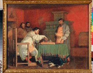 ロシア皇帝の生涯 (チェスのゲーム) の場面 作： Viatcheslav Grigorievitch Schwarz