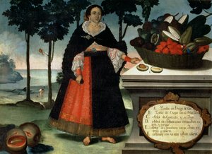 正装のインド人女性（キャンバスに油彩） 作： Vicente Alban