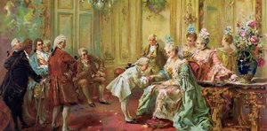 Wolfang Amadeus Mozart (1756-1791) at Madame (Marquise) de Pompadour (Mozart