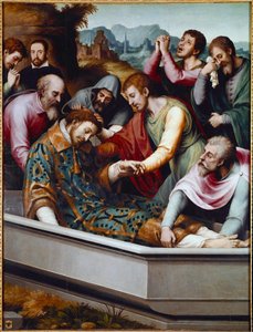 キリスト教殉教者聖ステファノの墓」（油彩・キャンバス 作： Vicente Juan (c.1510 79) Macip