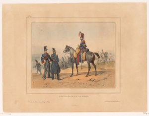 ヴァン・デ・リニー大砲 Line Artillery (オブジェクトのタイトル) 1832 年のフランス軍の軍事演習 (シリーズ タイトル) ミリタリー コスチュームのコレクション、フランス軍 1832 年、ジャンル別 (シリーズ タイトル) 作： Victor Adam