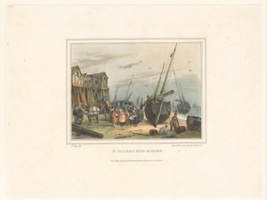 サン・ヴァレリー・シュル・ソンムのビーチ St. Valery sur Somme (オブジェクトのタイトル) 港町民の着ぐるみ（シリーズ名） Costumes de marins, dessinés dans les port (シリーズタイトル) 作： Victor Adam