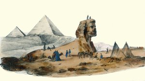 エジプトのフランス人大佐。ヴィクター・アダムの挿絵による「グロテスク・アルバム、驚くべきタイプの選択」の中で、1850年頃、パリで撮影された。 作： Victor Adam