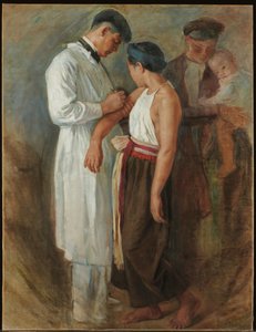 ラワクチン接種、1923年頃（キャンバスに油彩） 作： Victor Francois Tardieu