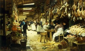 マーケットプレイス、1885 作： Victor Gabriel Gilbert