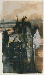 ルネッサンスシャトー（紙にインドのインク、ガッシュ、セピア） 作： Victor Hugo