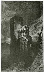 ラトゥルグ-キャトルヴァントトリーゼ、19世紀のイラスト（bw彫刻） 作： Victor Hugo