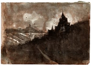 ライン渓谷、1850年頃 作： Victor Hugo