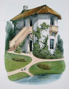 庭師のコテージ（「Habitations Champetres」より）1885年頃発行（クロモリト 作： Victor Jean Baptiste Petit