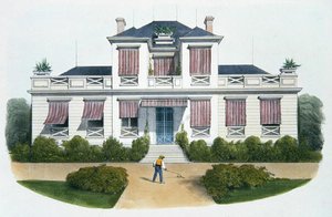 イタリアの別荘（1895年頃、パリで出版された「Habitations Champetres」の図版）（クロモリト