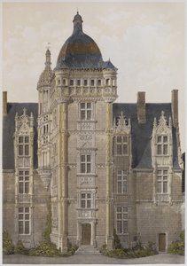 パリのサントゥアン城、マイエンヌ、「Les Chateaux de la vallee de la Loire」のイラスト、Ch。Boivin、1861年 作： Victor Jean Baptiste Petit