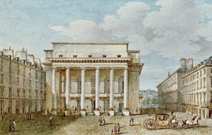 イタリアの劇場の正面（Salle Favart）の表示（WC紙）