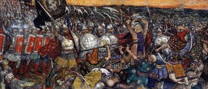 Bataille de Koulikovo - 9月8日のクリコボの戦い 作： Victor Mikhailovich Vasnetsov